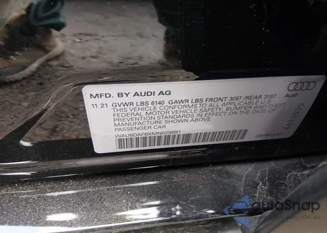 2021 Audi A8 L 55 Tfsi Quattro Tiptronic z USA, uszkodzony, nr VIN WAU8DAF8XMN029991